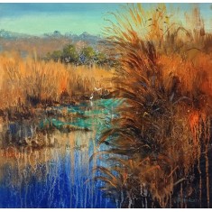 Tahir Bilal Ummi, 18 x 18 Inch, Oil on Canvas, Landscape Painting, AC-TBL-096